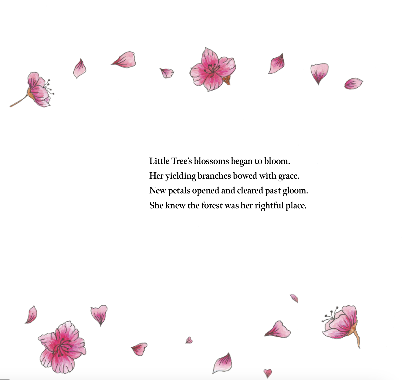 Cherry blossom right page